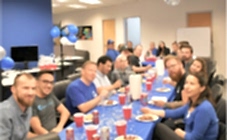 Online Image® team enjoying lunch